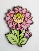 Hollow Hearts Enamel Pin: Dice Dahlia