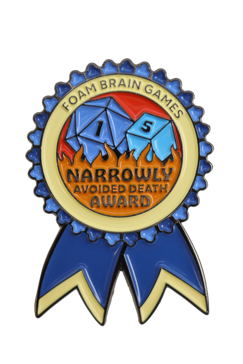 Pin Bazaar: Narrowly Avoided Death Award Pin (Gen Con 2024)