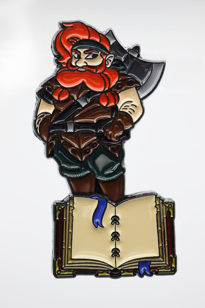 Lost Tome of Heroes Enamel Piniature: Dwarf Fighter