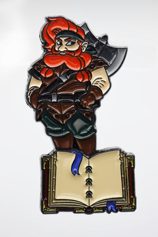 Lost Tome of Heroes Enamel Piniature: Dwarf Fighter