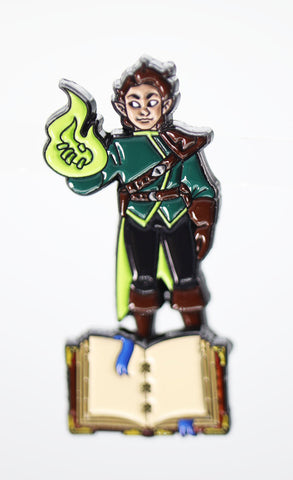 Lost Tome of Heroes Enamel Piniature: Elf Warlock