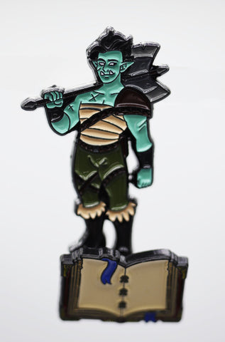 Lost Tome of Heroes Enamel Piniature: Half-Orc Barbarian