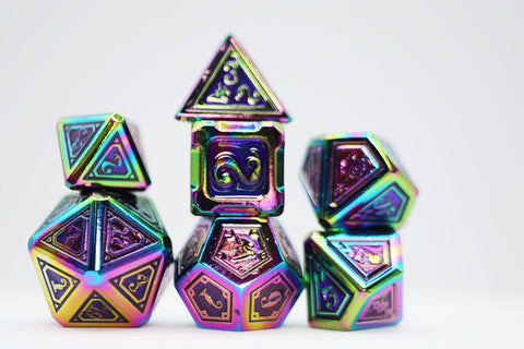 Alchemist Metals: Burnt Opal - RPG Metal Dice Set