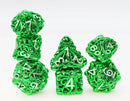 Mind Eater Hollow Green RPG Metal Dice Set