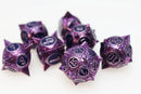 Meteor Storm: Peculiar Purple - Metal RPG Dice Set