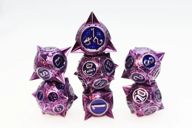 Meteor Storm: Peculiar Purple - Metal RPG Dice Set