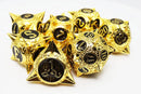 Meteor Storm: Galactic Gold - Metal RPG Dice Set