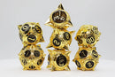 Meteor Storm: Galactic Gold - Metal RPG Dice Set
