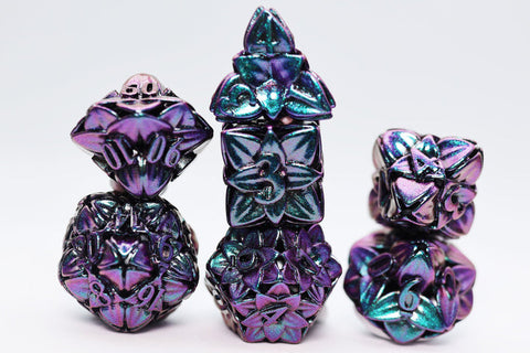 Otherworldly Flower - Hollow RPG Metal Dice Set