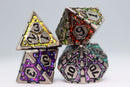 Ornate Rainbow Frame - Metal RPG Dice Set