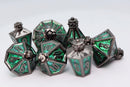 Moonlit Lantern Midnight Acidfire - Metal RPG Dice Set