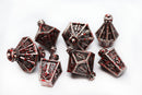 Moonlit Lantern Blood Splatter - Metal RPG Dice Set