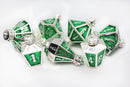 Moonlit Lantern Silvered Acidfire - Metal RPG Dice Set