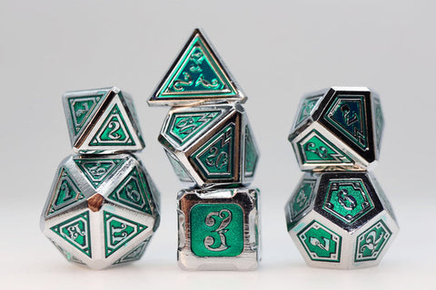 Alchemist Metals: Acid - Metal RPG Dice Set