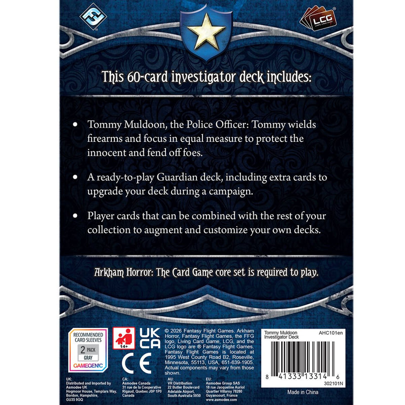 Arkham Horror: The Card Game AHC101 Tommy Muldoon Investigator