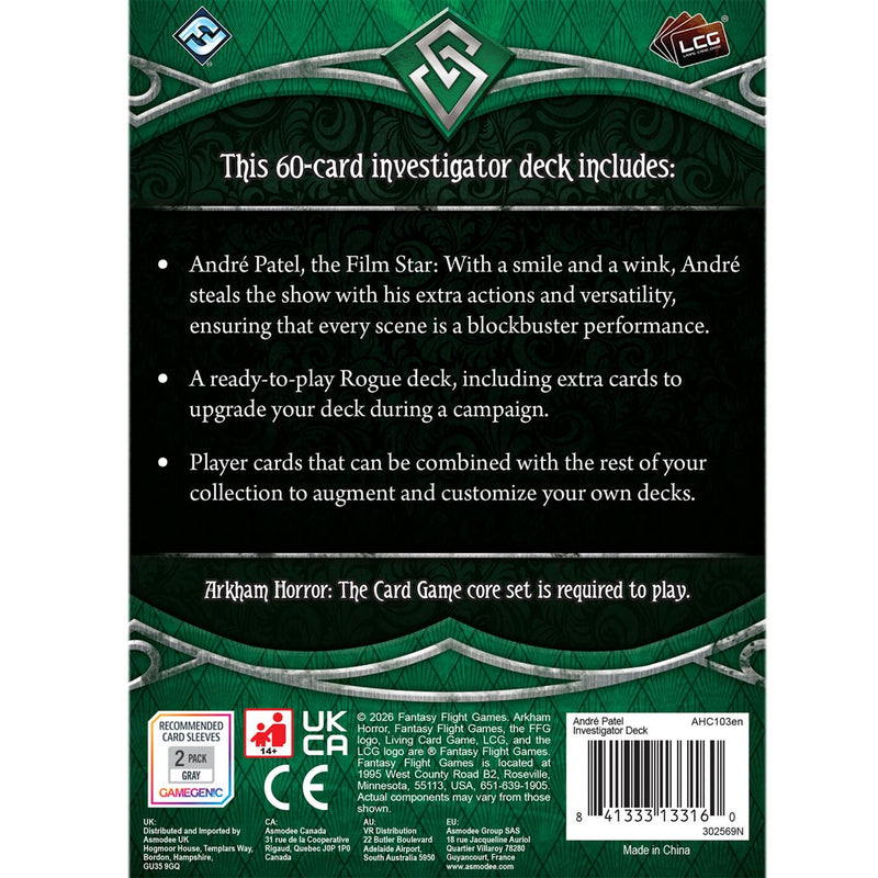 Arkham Horror: The Card Game AHC103 Andre Patel Investigator