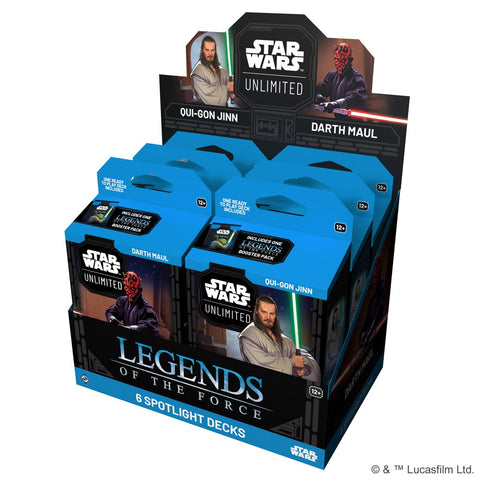 Star Wars Unlimited Legends of the Force Spotlight Deck: Darth Maul and Qui-Gon Jinn