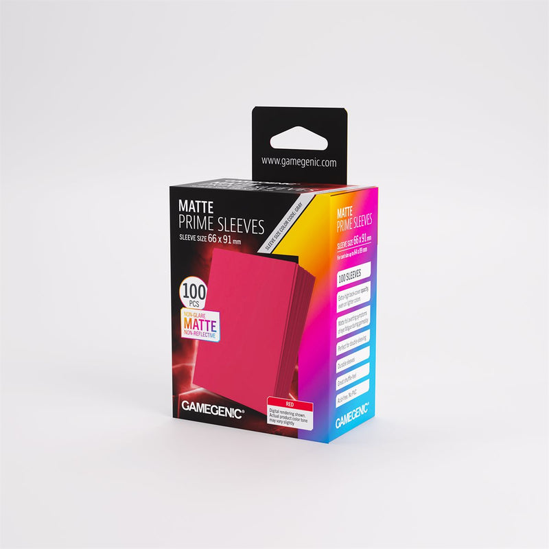 Gamegenic Sleeves: Matte Prime Red (100) (New Packaging)