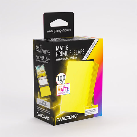 Gamegenic Sleeves: Matte Prime Yellow (100) (New Packaging)