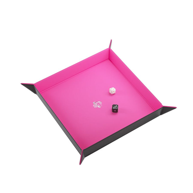 Magnetic Dice Tray Square - Black / Pink