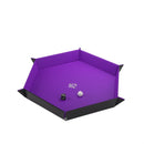 Magnetic Hexagonal Dice Tray: Black/Purple XL
