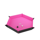 Magnetic Hexagonal Dice Tray: Black/Pink XL