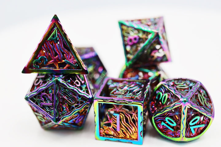 Seascape: Burnt Opal RPG Metal Dice Set