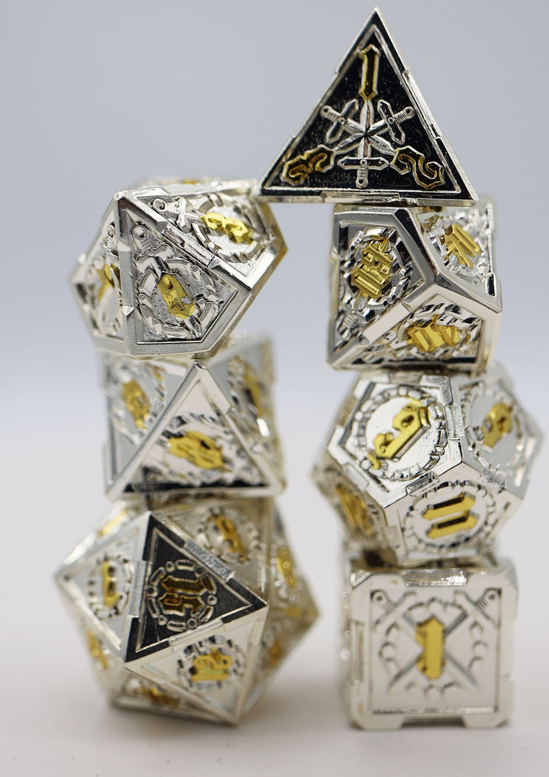 Crossed Swords: Holy Sword - Metal RPG Dice Set