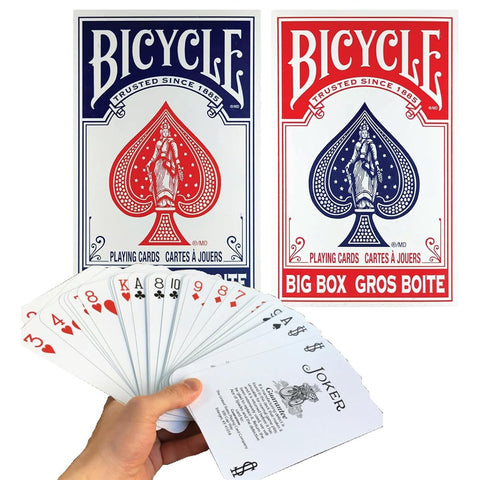 Bicycle Big Box Playing Cards - Red or Blue