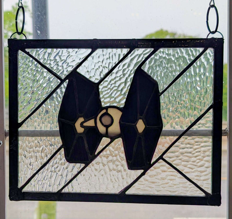 Infinity Art Stained Glass Tie Fighter