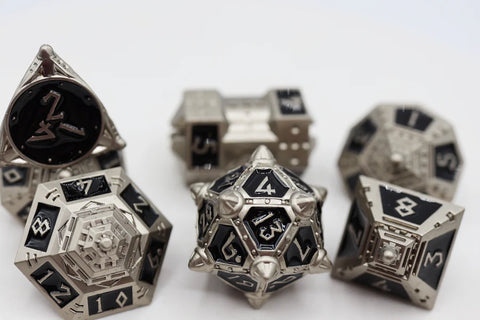 Dice 51: Onyx Ethers - Metal RPG Dice Set