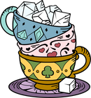 Alice's Adventures in Diceland: Party Of Tea - Enamel Pin