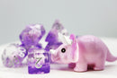 Pink Triceratops RPG Dice Set