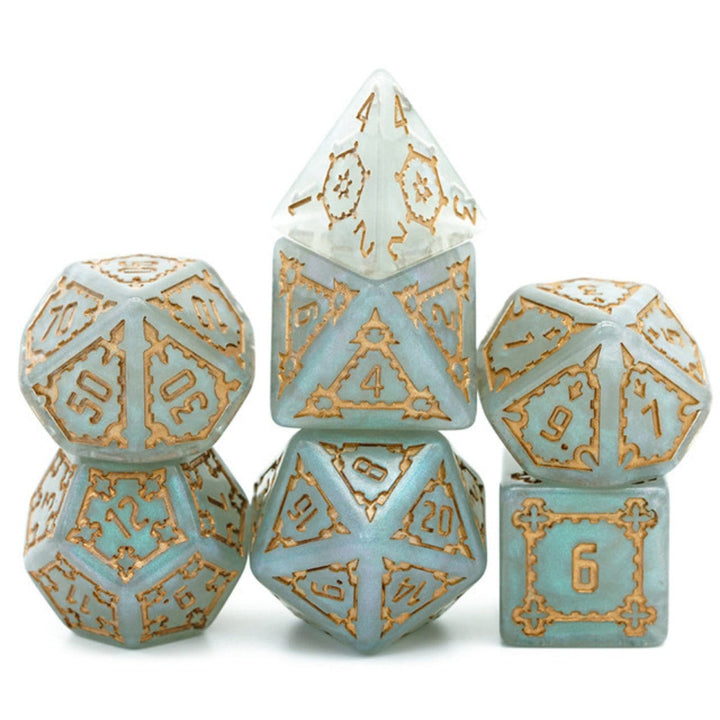 Huge Grey Castle RPG Dice Set - 25MM