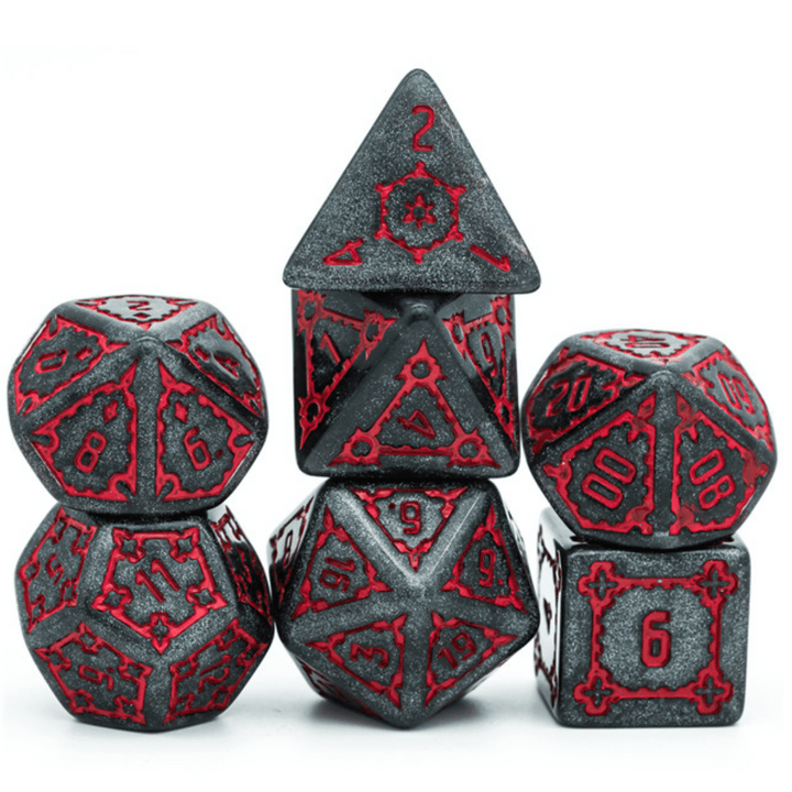 Huge Black Castle RPG Dice Set - 25MM