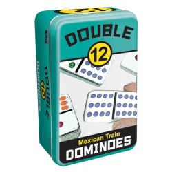 Dominoes - Mexican Train - Double 12 - Color - Tin