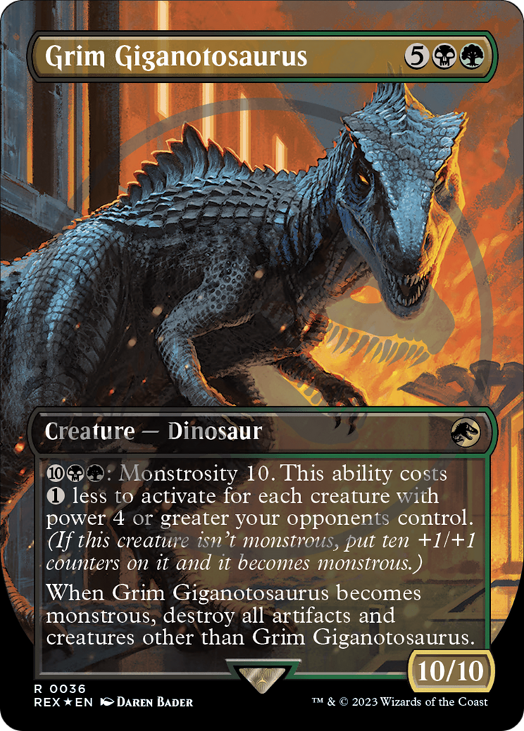 Grim Giganotosaurus (Emblem) (Borderless) [Jurassic World Collection T