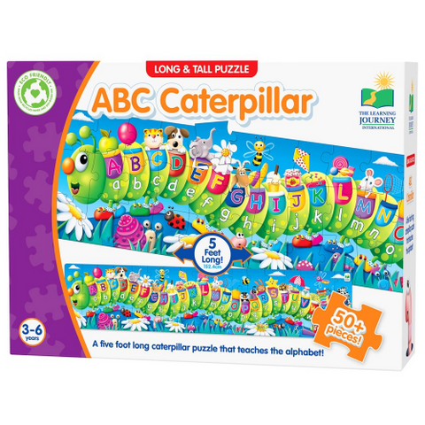 Puzzle 50 Piece Long & Tall - ABC Caterpillar