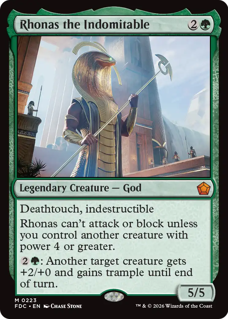Rhonas the Indomitable [Foundations Commander]