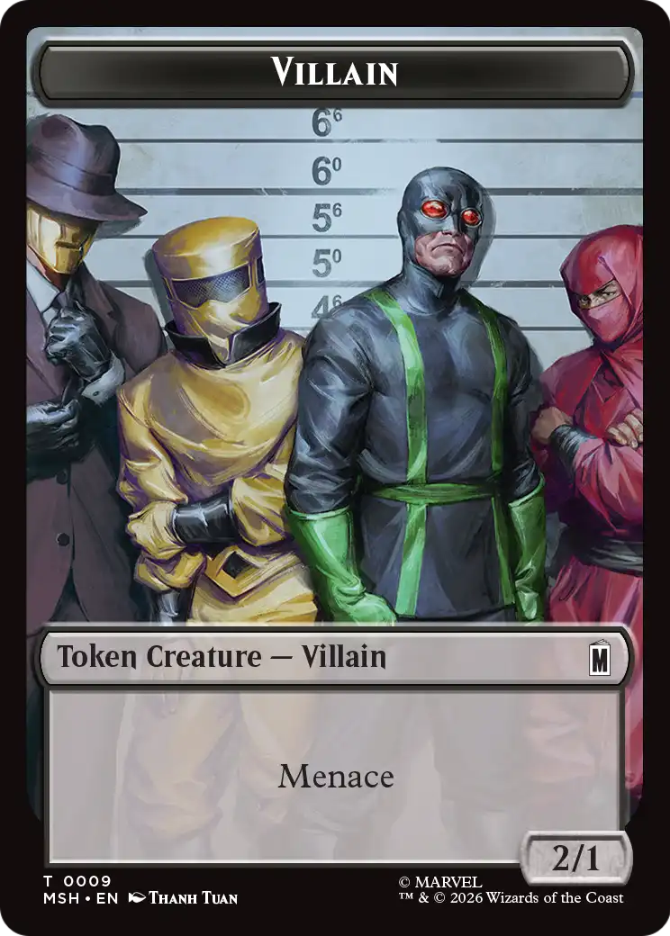Robot Hero // Villain Double-Sided Token [Marvel Super Heroes Commander Tokens]