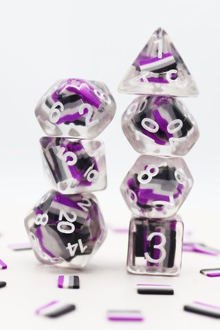 Asexual Flag RPG Dice Set
