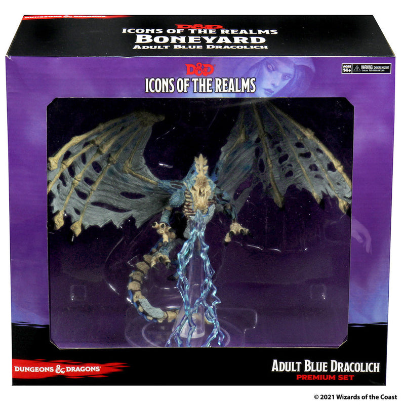 D&D Minis Icons of the Realms Boneyard Premium set: Blue Dracolich