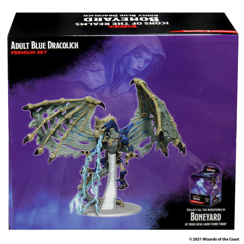 D&D Minis Icons of the Realms Boneyard Premium set: Blue Dracolich