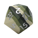 Old School Dice: Silicone 50mm D20 - Camouflage