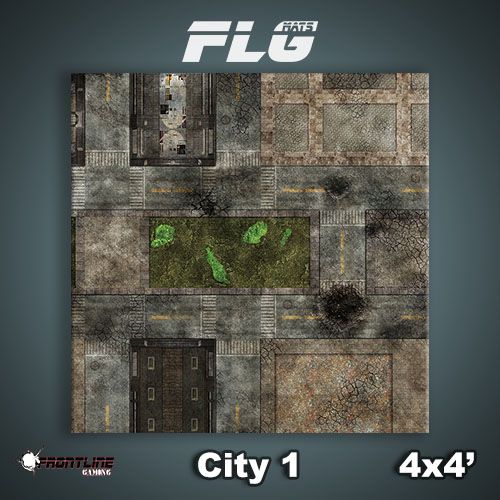 Frontline Gaming Mat 4'x4' City 1