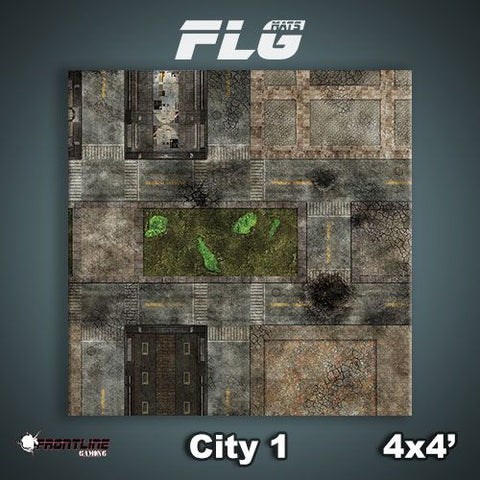 Frontline Gaming Mat 4'x4' City 1