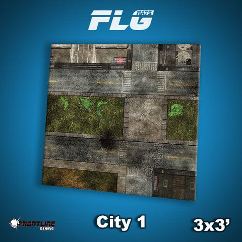 Frontline Gaming Mat 3'x3' City 1