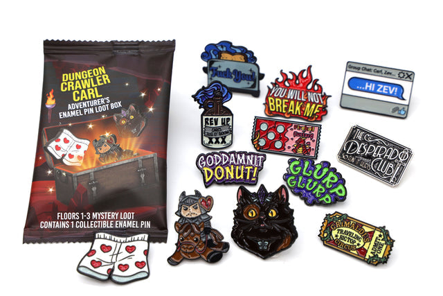 Mystery Loot: Dungeon Crawler Carl Adventurer's Pin Loot Box: Floors 1-3