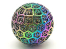 Old School Dice: Hollow Metal 50mm D100 - Dragon's Head - Spectral