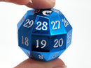 Old School Dice: Metal D40 Spindown - Electric Blue
